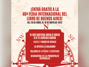 Asociate a la Fundación La Balandra y entrá gratis a la Feria del Libro