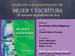 Presentación del libro “Mujer y escritura: 35 autoras argentinas de hoy” en la Biblioteca Nacional Mariano Moreno